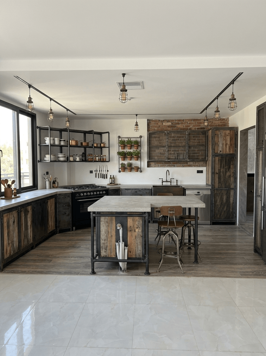 Kitchen interior in Loft / Industrial style — photo by GenRoom AI