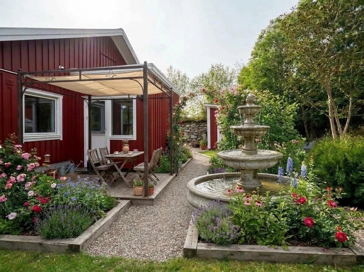 Country Rustic Garden Yard design — yard photo by GenRoom AI