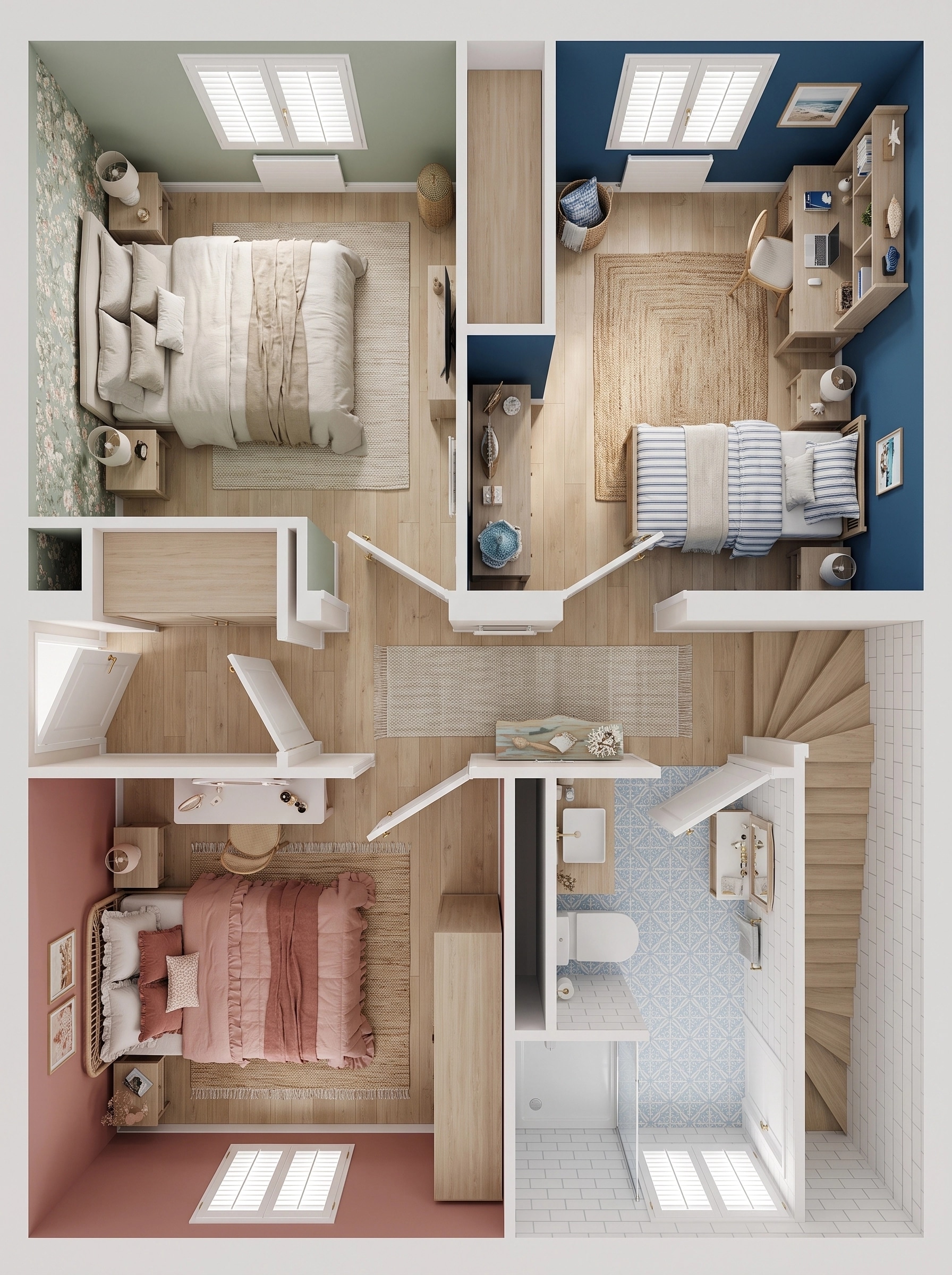 Coastal / Hamptons Living Room design — interior photo by GenRoom AI