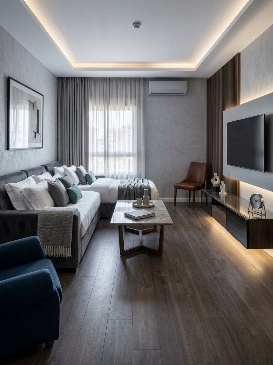 Contemporary Bedroom design — interior photo by GenRoom AI