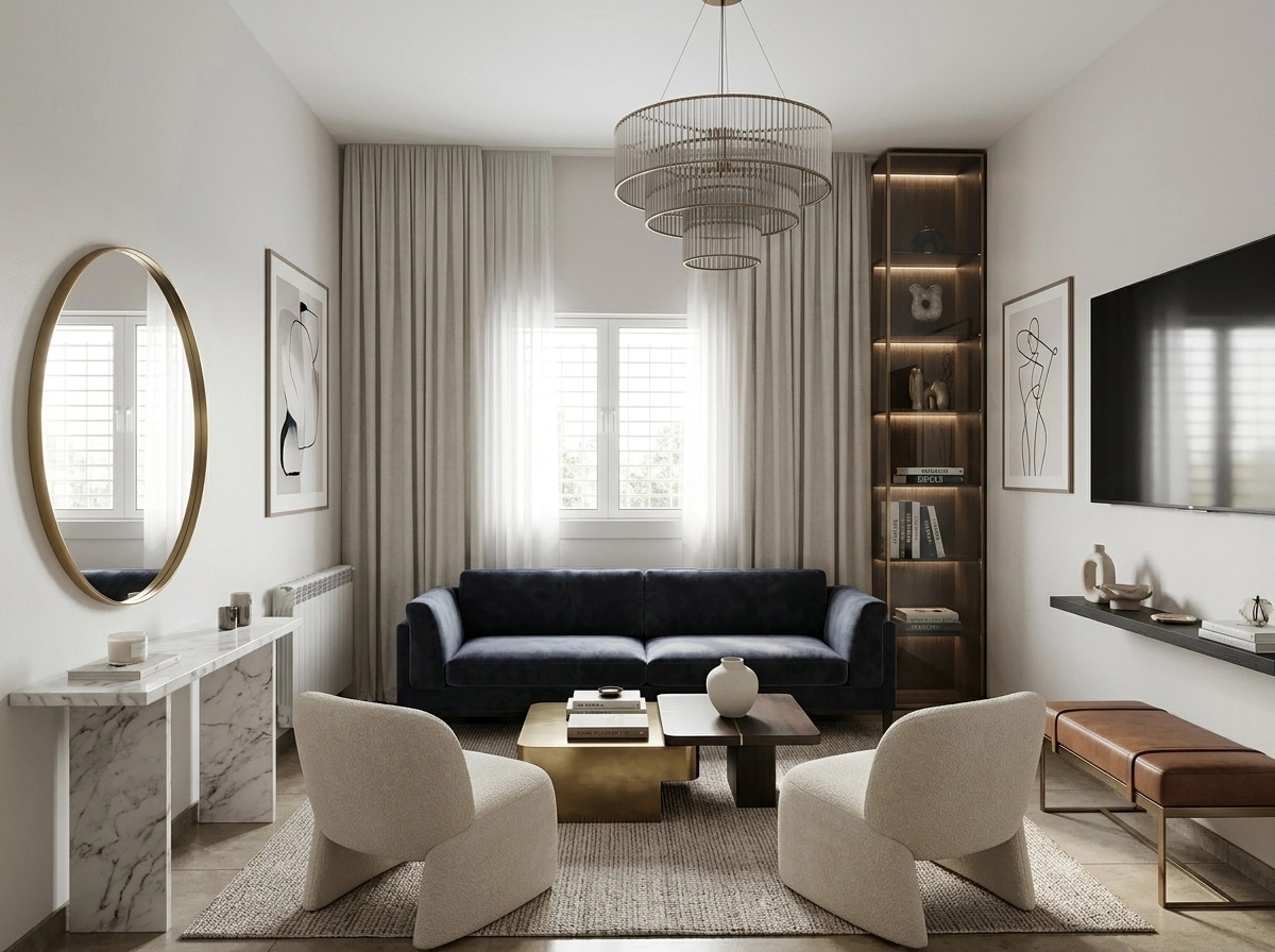 Interior design in Contemporary style — Living Room by GenRoom AI