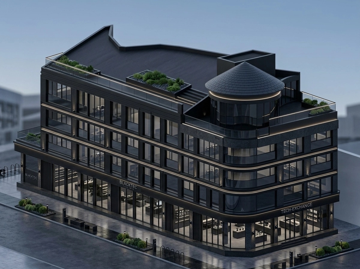 Blacktec Facade Facade design — facade photo by GenRoom AI