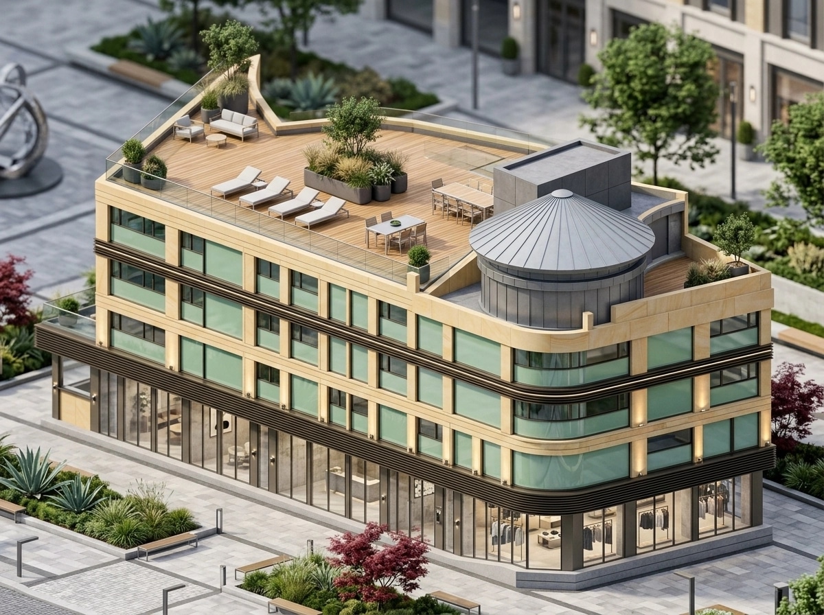 Projekt elewacji w stylu Contemporary Facade — Elewacja od GenRoom AI