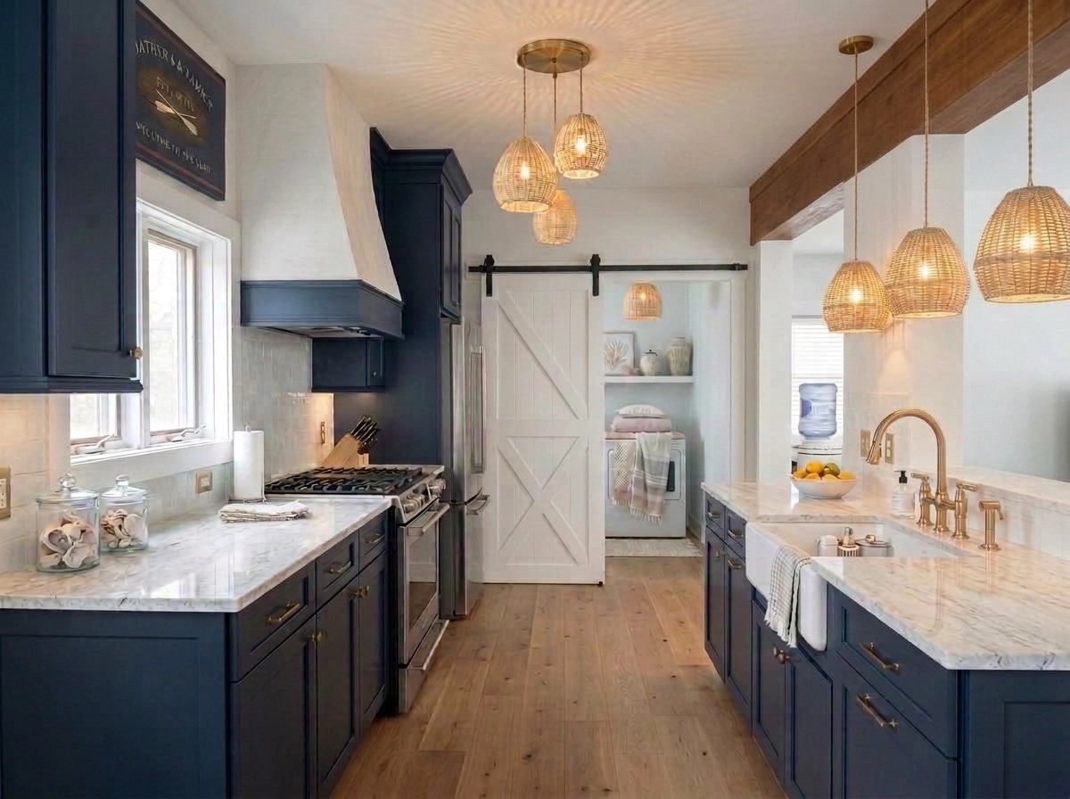 Interior design in Coastal / Hamptons style — Kitchen by GenRoom AI