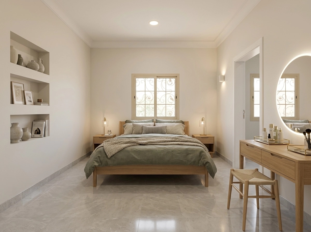 Scandinavian Bedroom design — interior photo by GenRoom AI