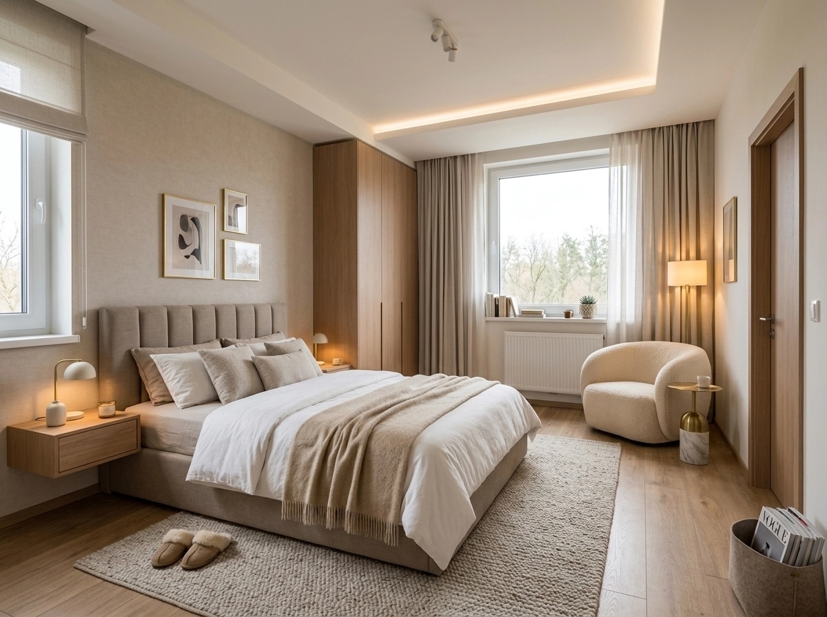 Contemporary Bedroom design — interior photo by GenRoom AI