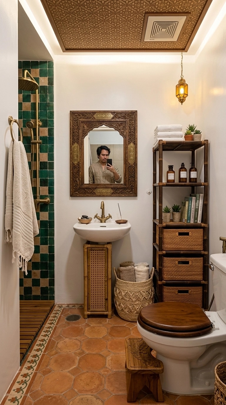 Bohemian Banheiro design — interior photo by GenRoom AI