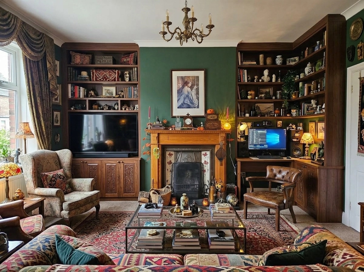 Maximalist Living Room design — interior photo by GenRoom AI