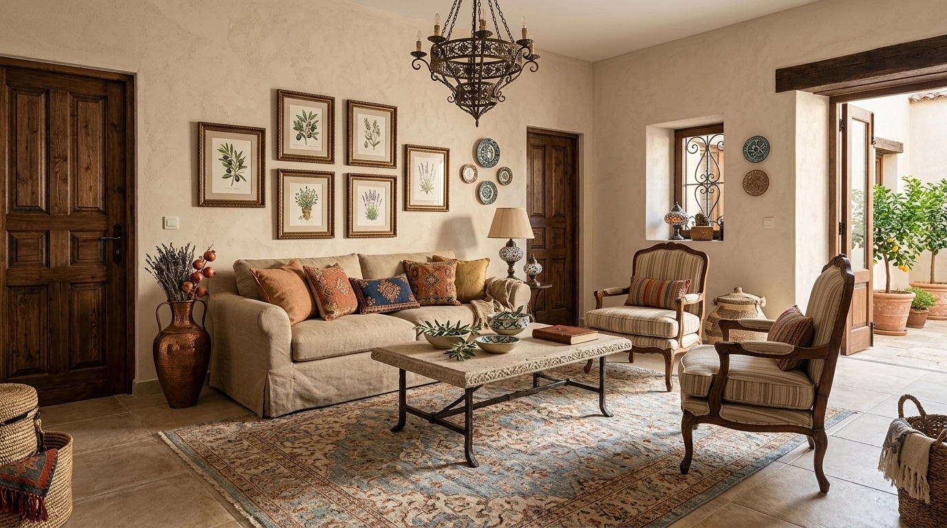 Mediterranean Living Room design — interior photo by GenRoom AI