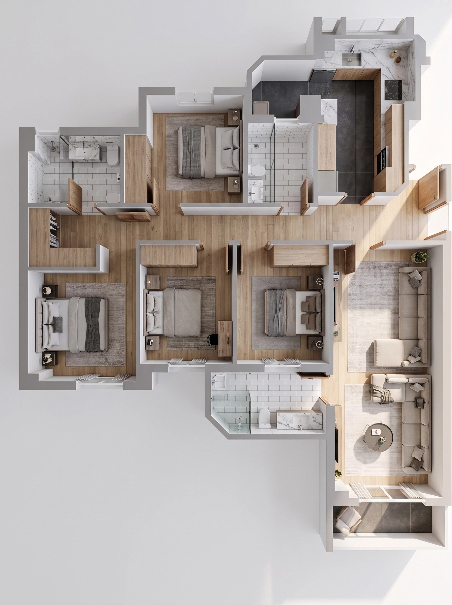 Interior design in Contemporary style — Living Room by GenRoom AI