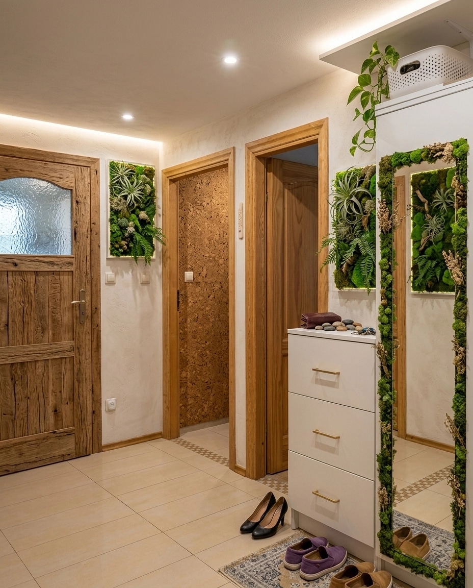 Hallway interior in Biophilic style — photo by GenRoom AI