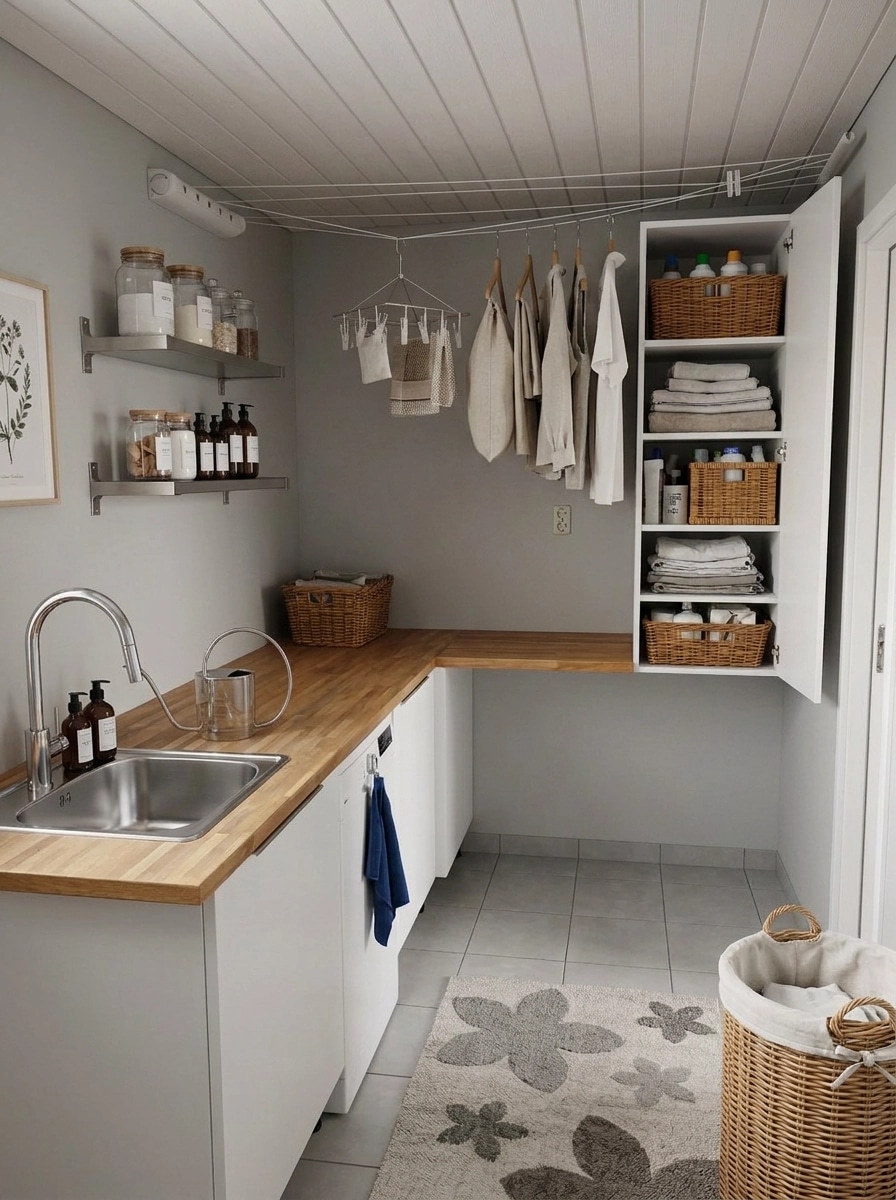 Interior design in Scandinavian style — laundry by GenRoom AI