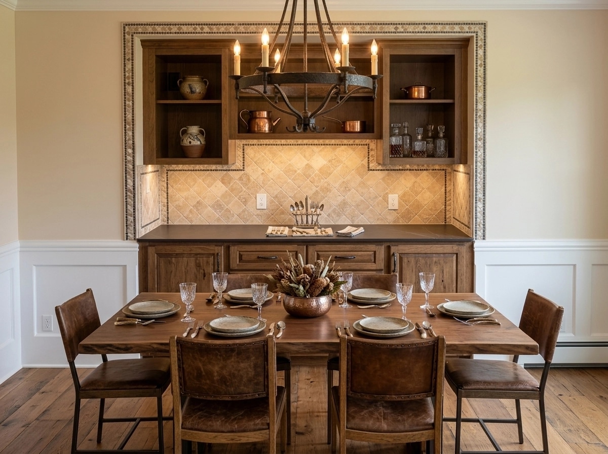 Interior design in Rustic style — dining_room by GenRoom AI