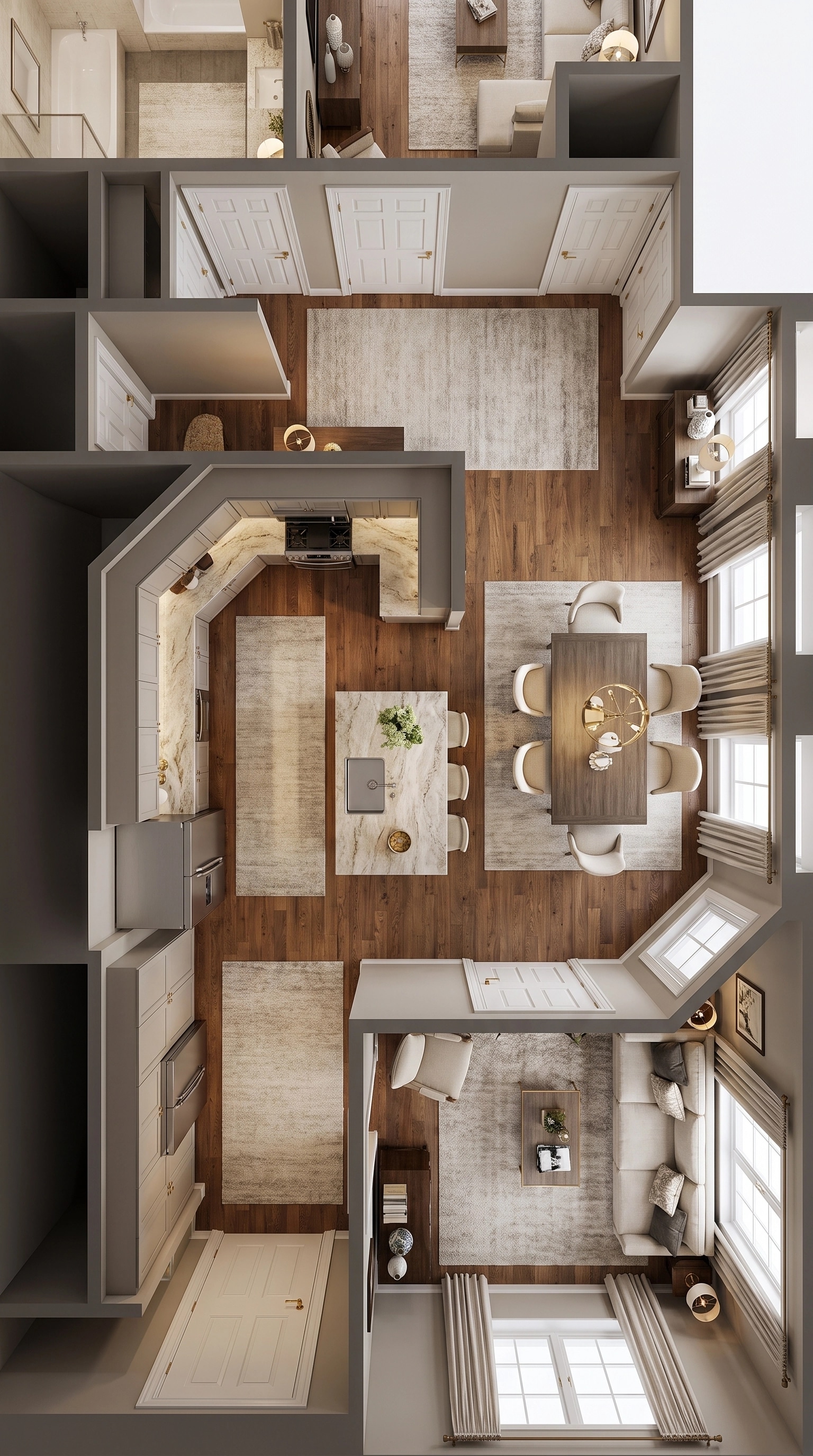 Transitional Living Room design — interior photo by GenRoom AI