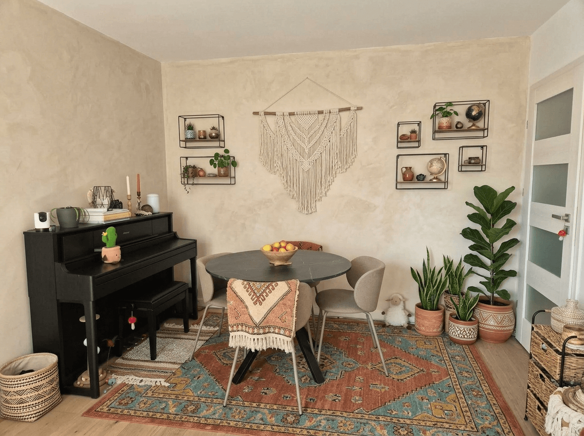 Interior design in Bohemian style — dining_room by GenRoom AI