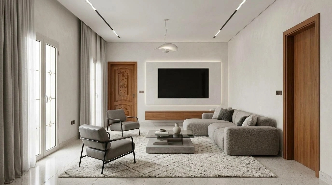 Minimalism Living Room design — interior photo by GenRoom AI