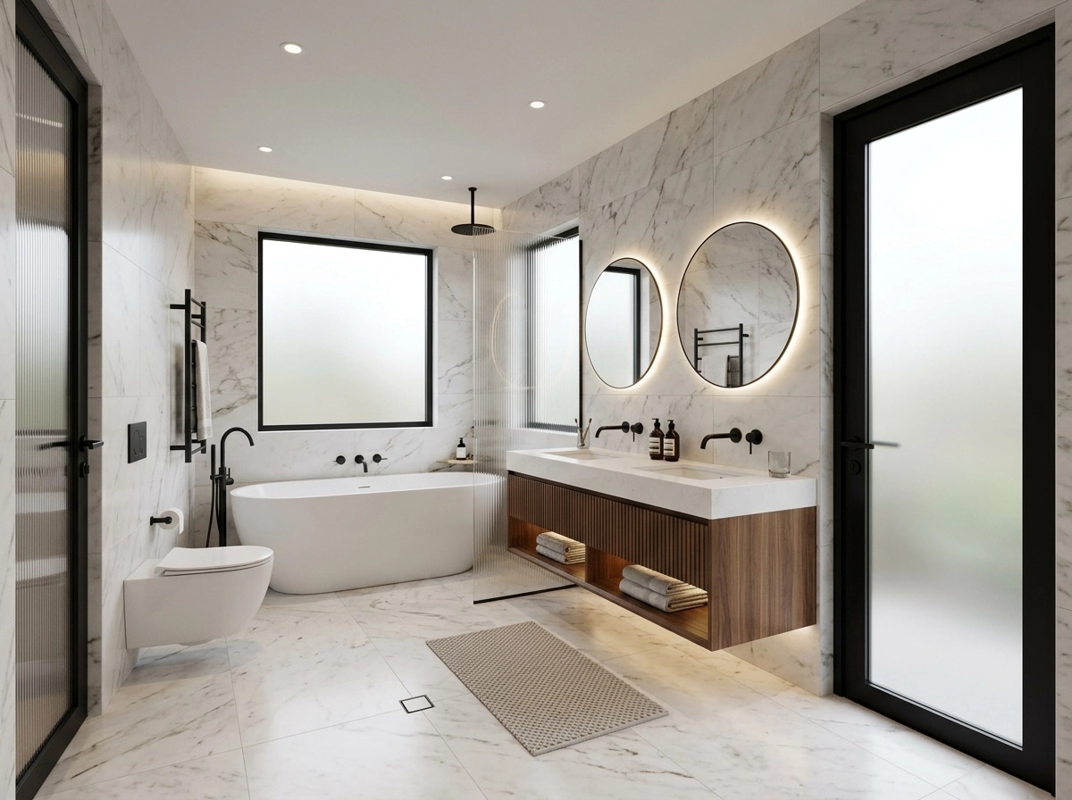 Contemporary Bathroom design — interior photo by GenRoom AI