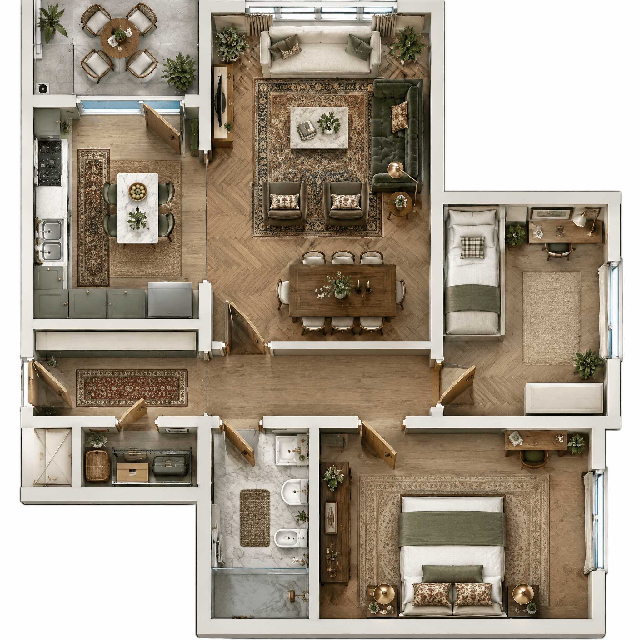British Living Room design — interior photo by GenRoom AI