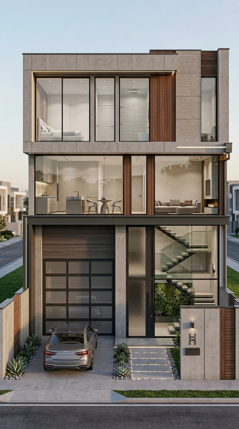 Contemporary Facade Facade design — facade photo by GenRoom AI