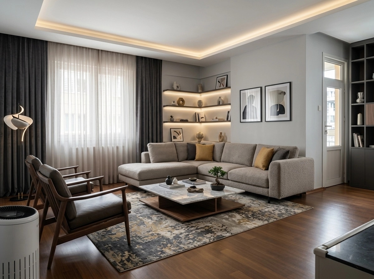 Interior design in Contemporary style — Living Room by GenRoom AI