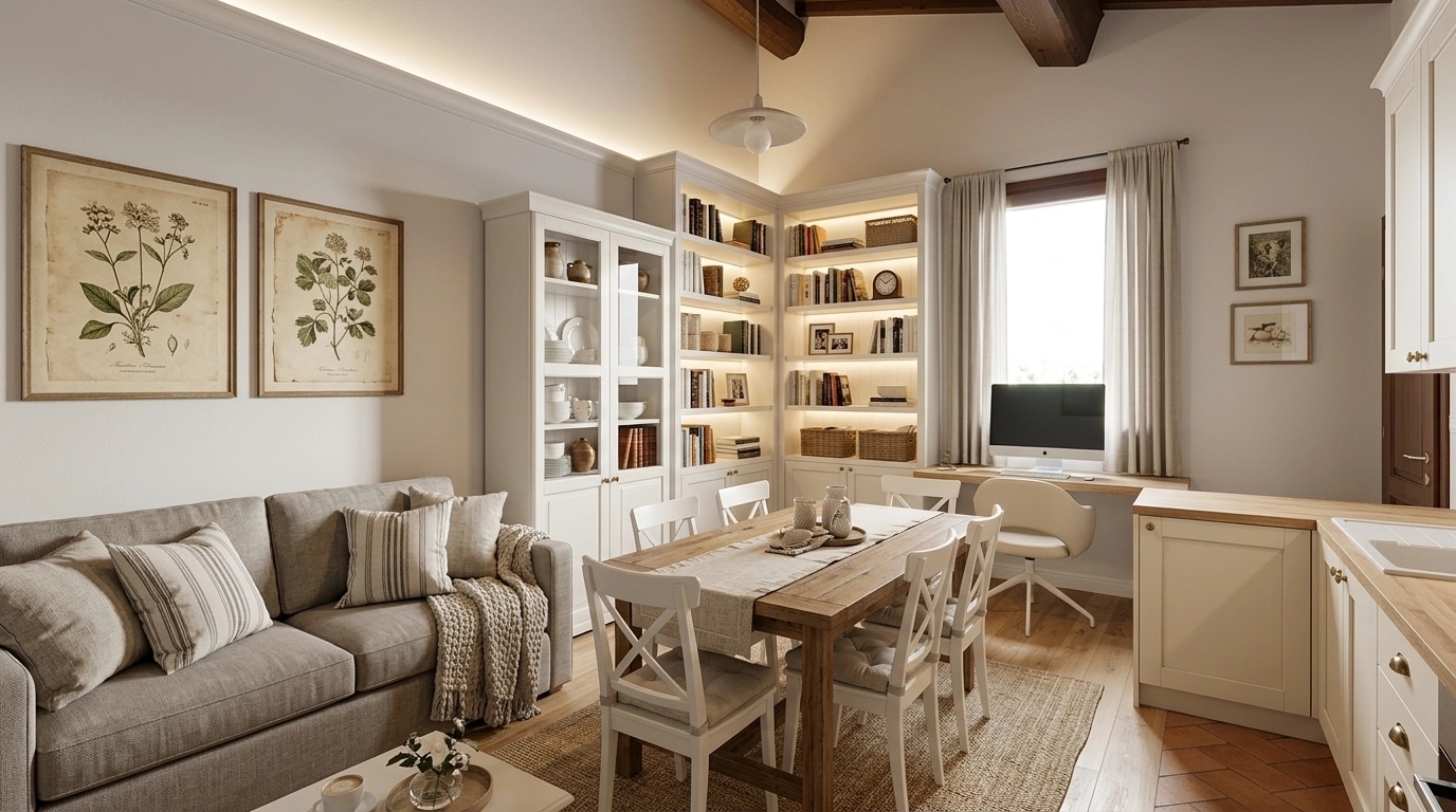 Modern Farmhouse Living Room design — interior photo by GenRoom AI