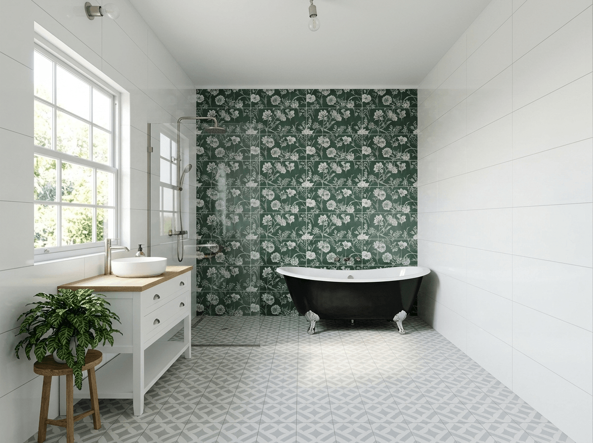 Coastal / Hamptons Bathroom design — interior photo by GenRoom AI