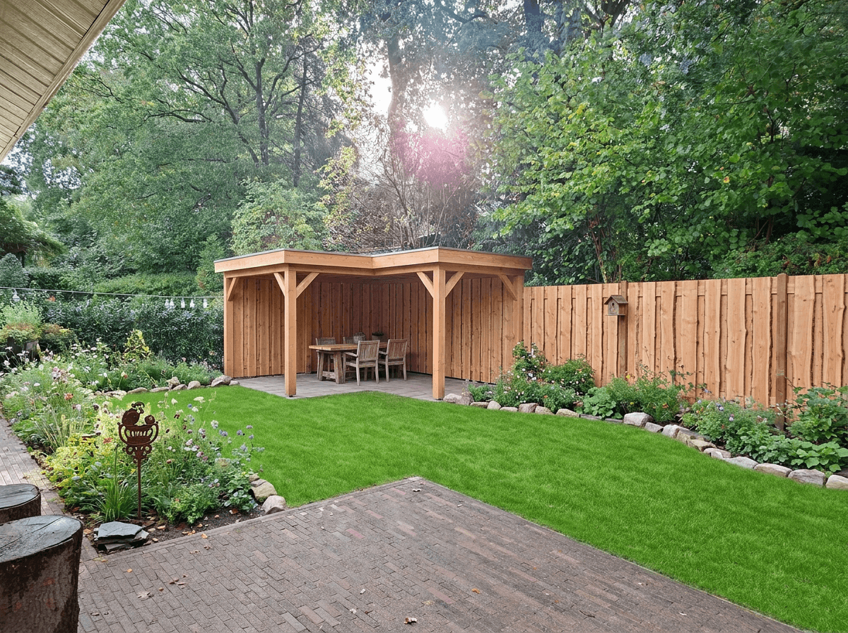 Landscape design in Country Rustic Garden style — Yard by GenRoom AI