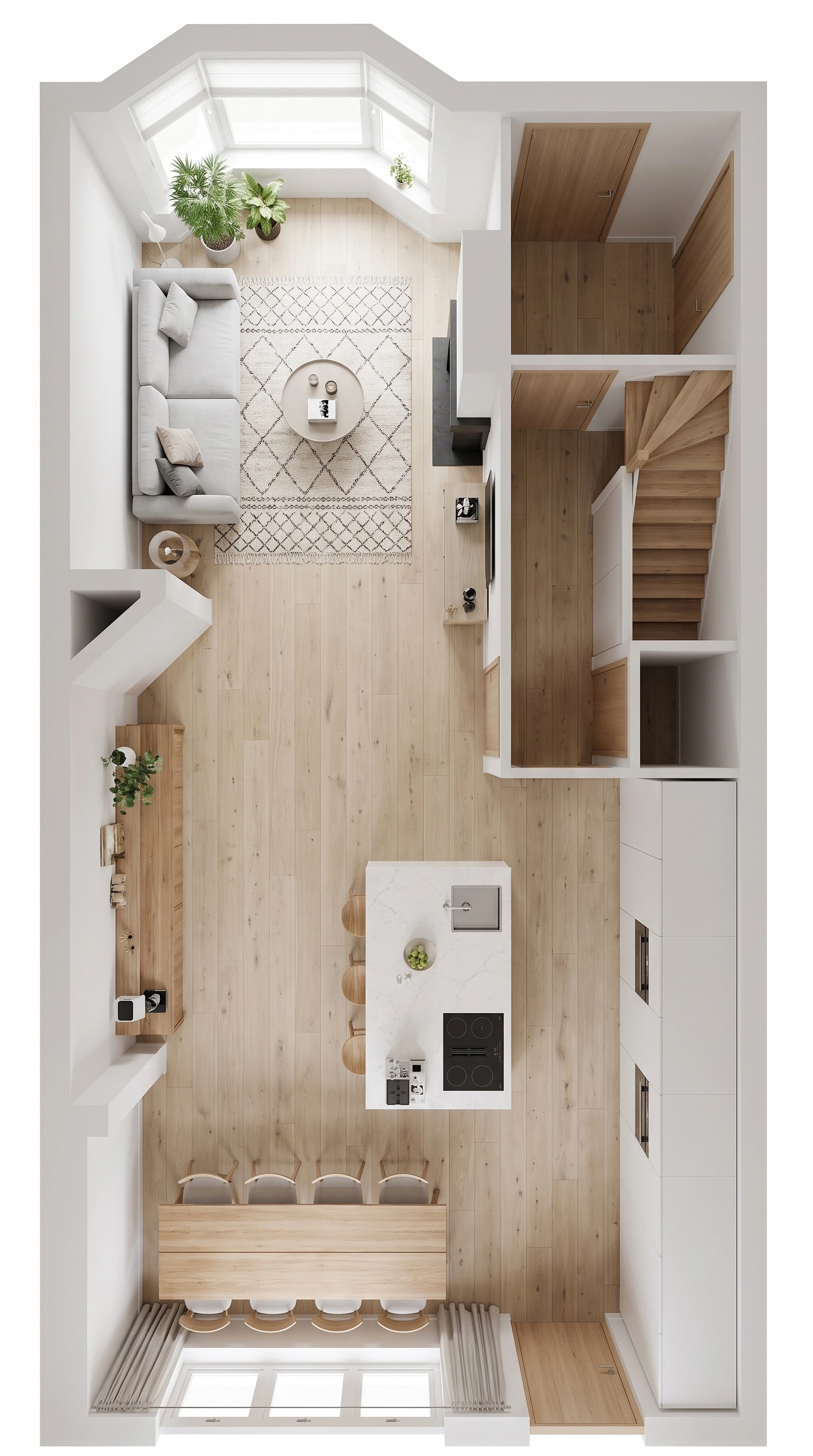 Interior design in Scandinavian style — Living Room by GenRoom AI
