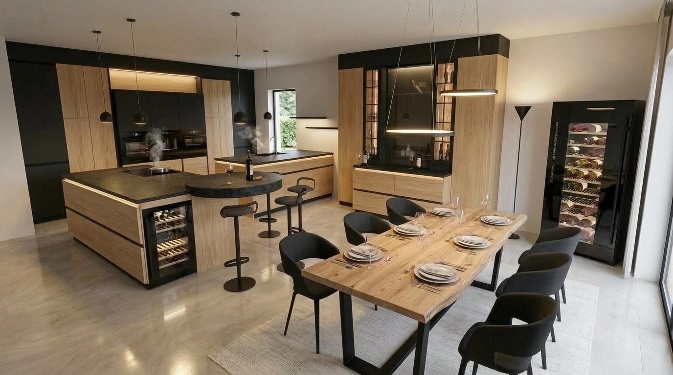 Kitchen interior in no_style style — photo by GenRoom AI