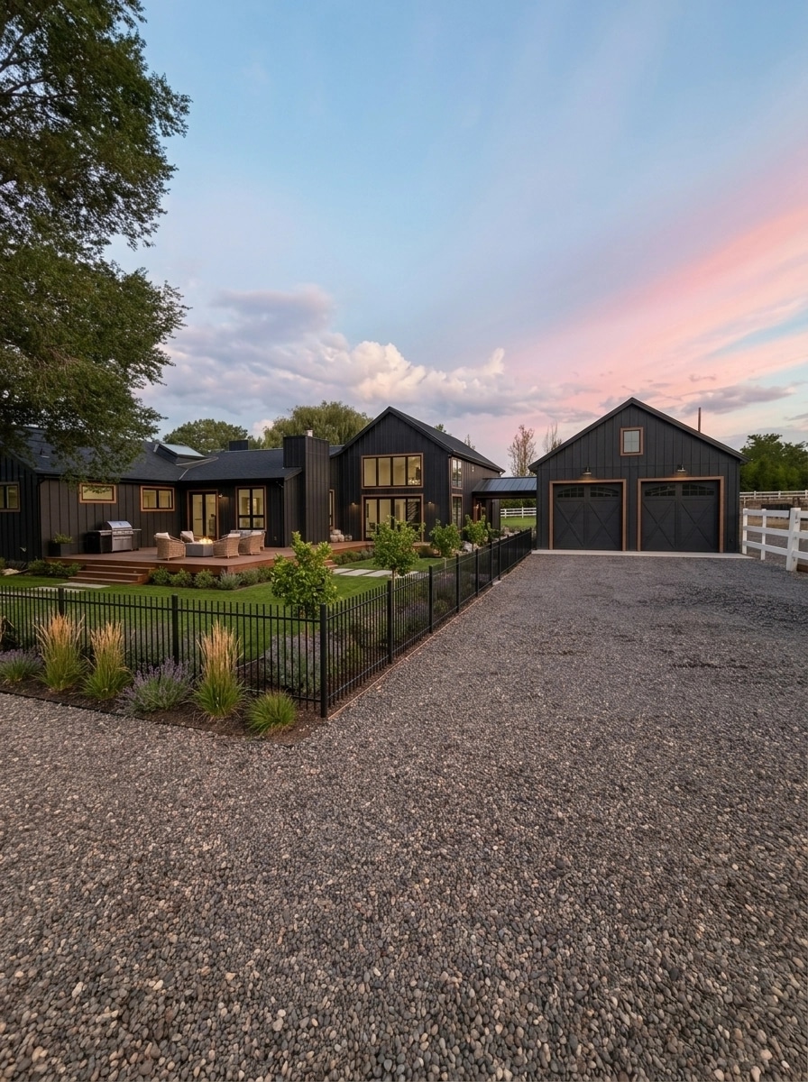 Facade design in Barnhouse Facade style — photo by GenRoom AI
