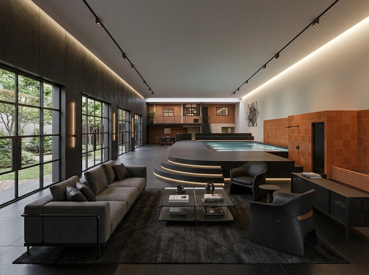 Interior design in Blacktec style — Living Room by GenRoom AI
