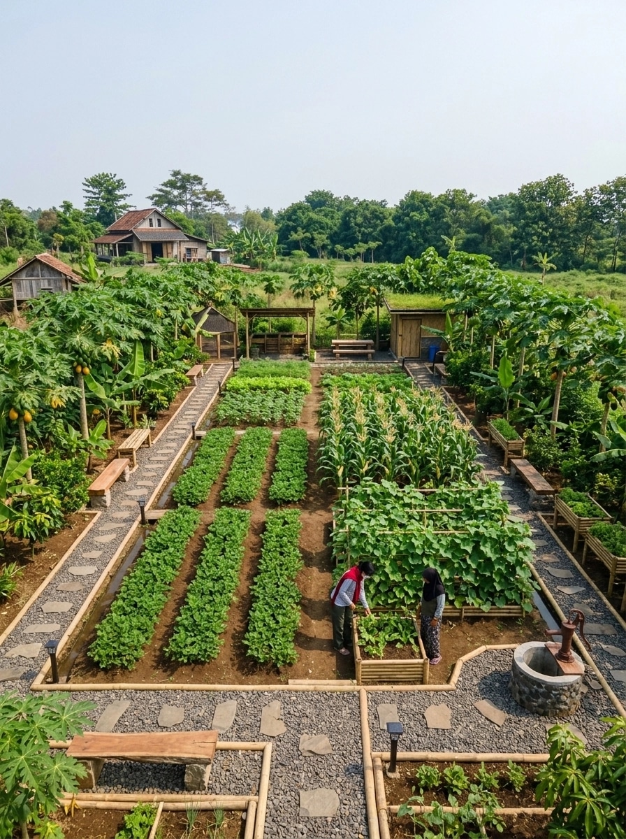 Landscape design in Eco Natural Garden style — Yard by GenRoom AI