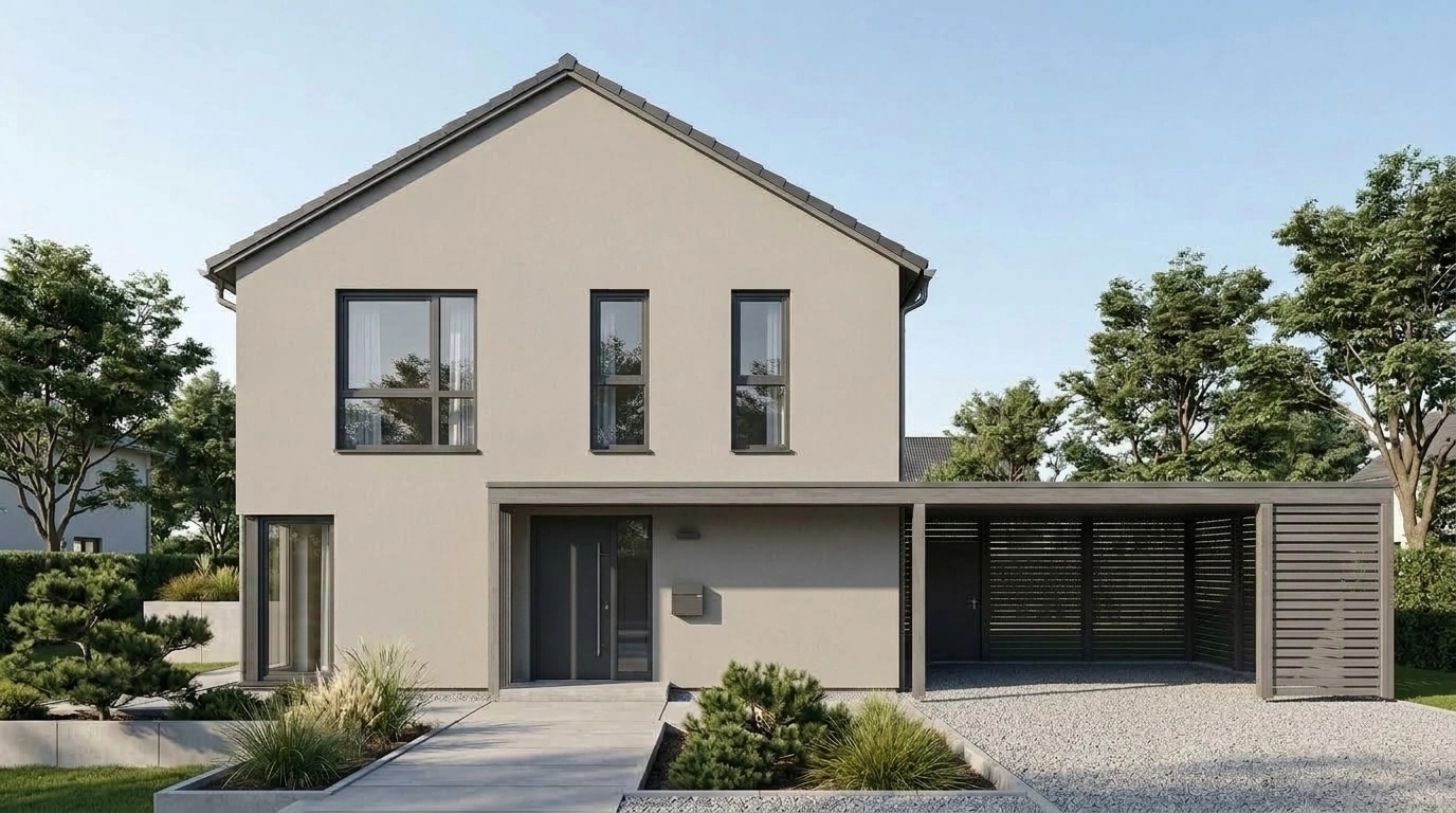 Facade design in German Modernist Facade style — Facade by GenRoom AI