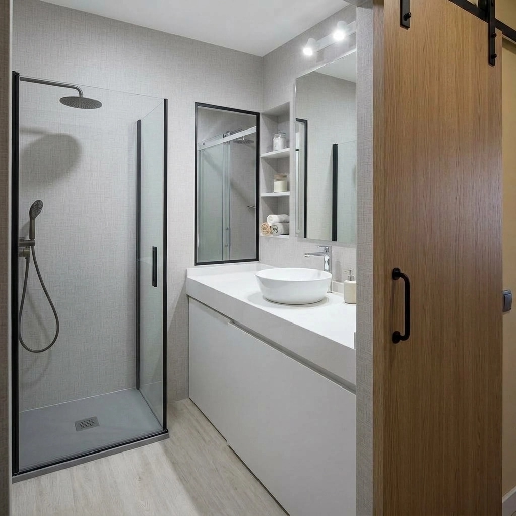 Bathroom interior in no_style style — photo by GenRoom AI
