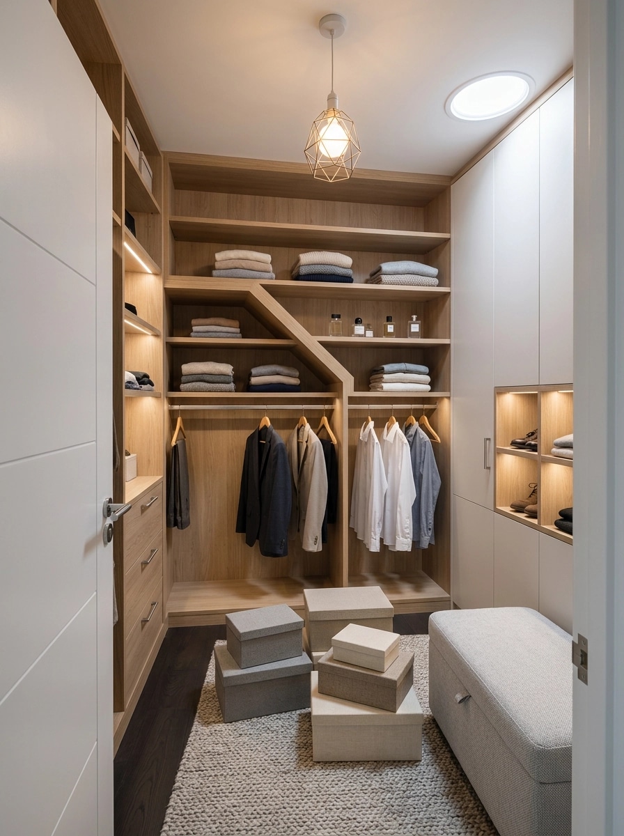 Interior design in Minimalism style — wardrobe by GenRoom AI