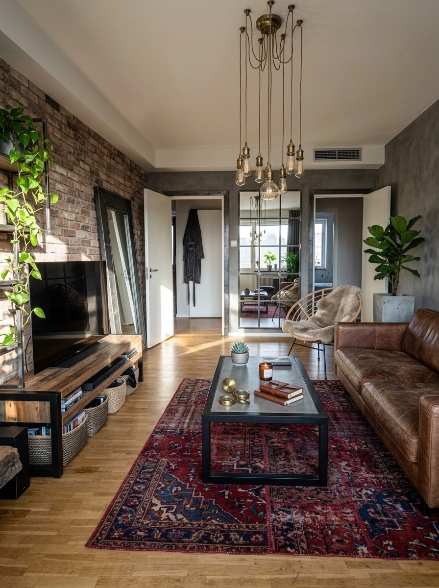 Interior design in Loft / Industrial style — Living Room by GenRoom AI