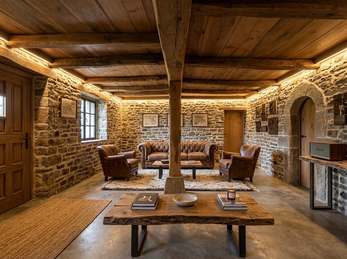 Interior design in Rustic style — Living Room by GenRoom AI