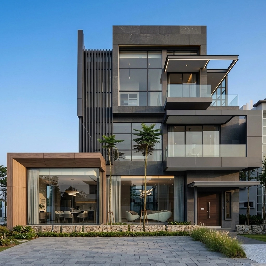 Contemporary Facade Facade design — facade photo by GenRoom AI