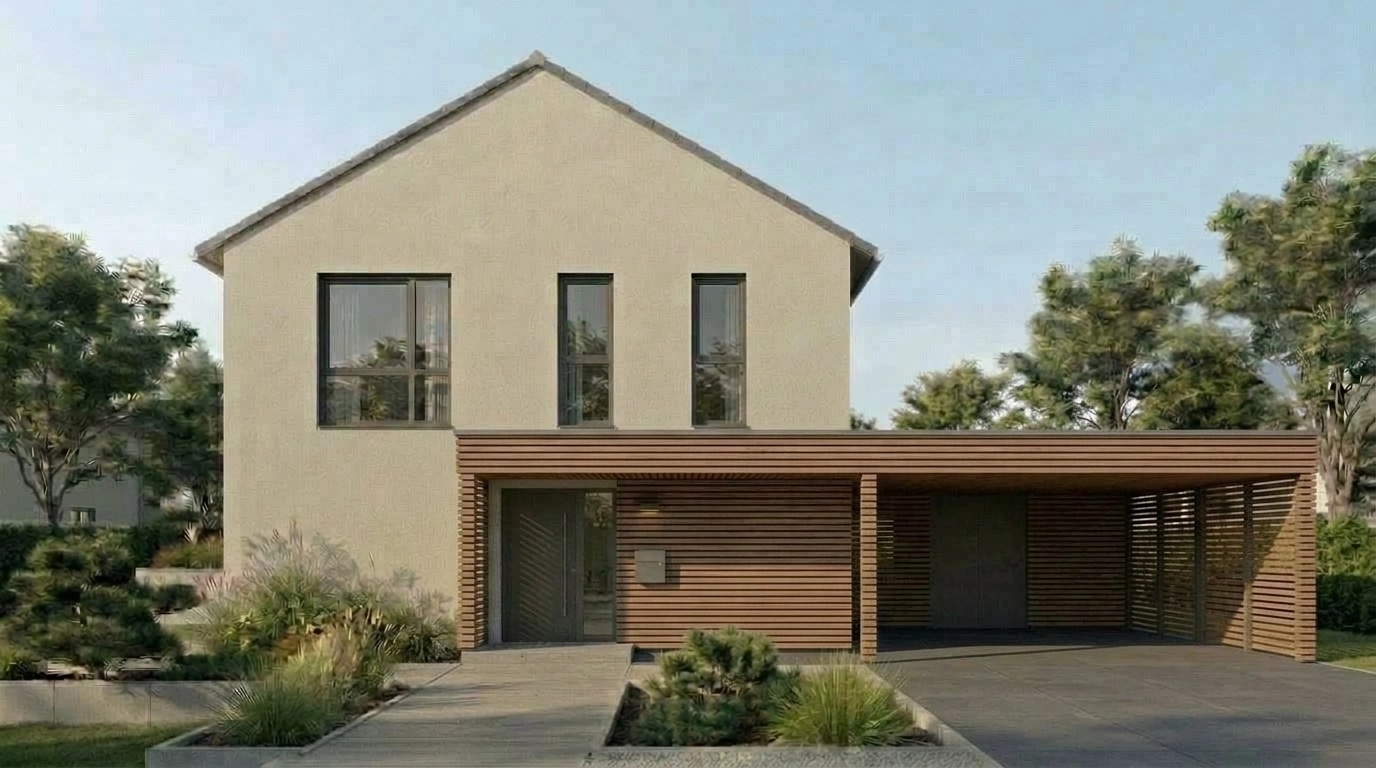 Facade design in German Modernist Facade style — Facade by GenRoom AI