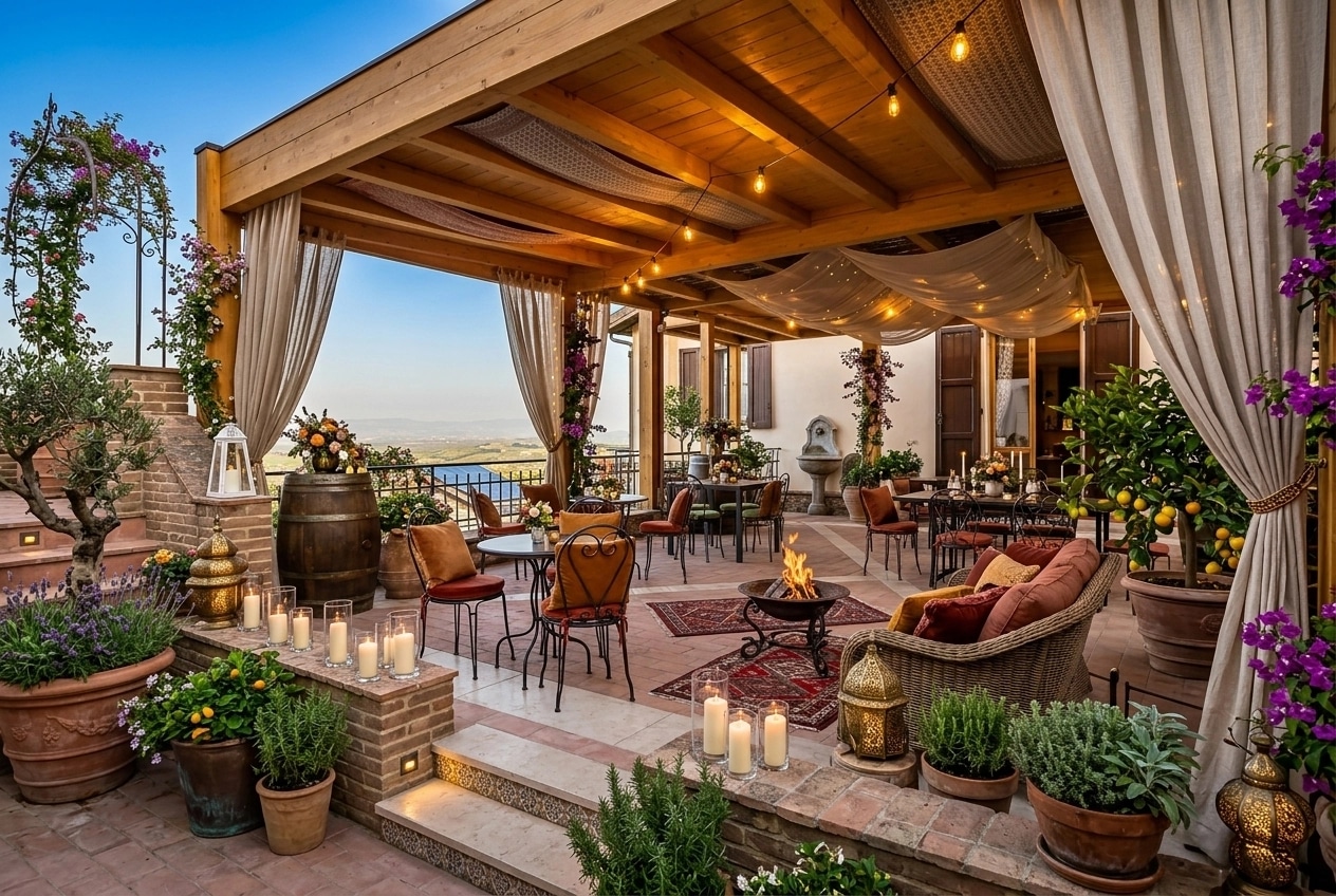 Landscape design in Mediterranean Yard style — Yard by GenRoom AI