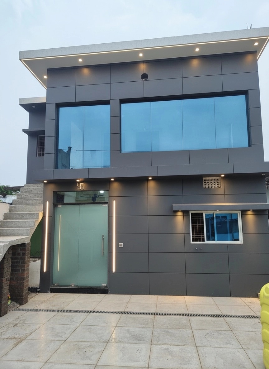 Facade design in Hi-Tech Facade style — Facade by GenRoom AI