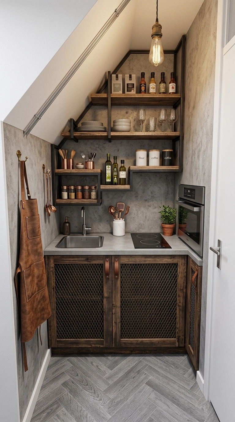 Kitchen interior in Loft / Industrial style — photo by GenRoom AI