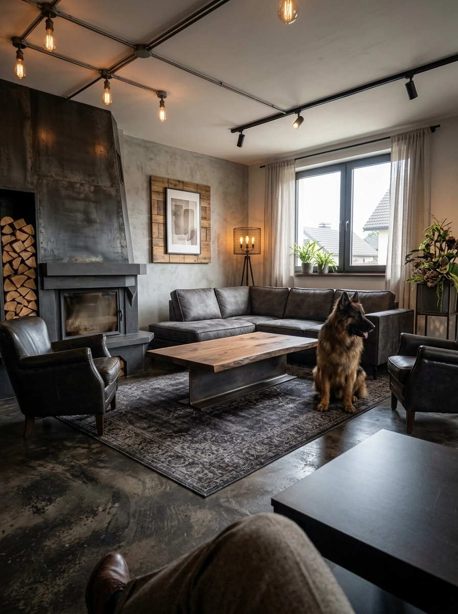 Interior design in Loft / Industrial style — Living Room by GenRoom AI