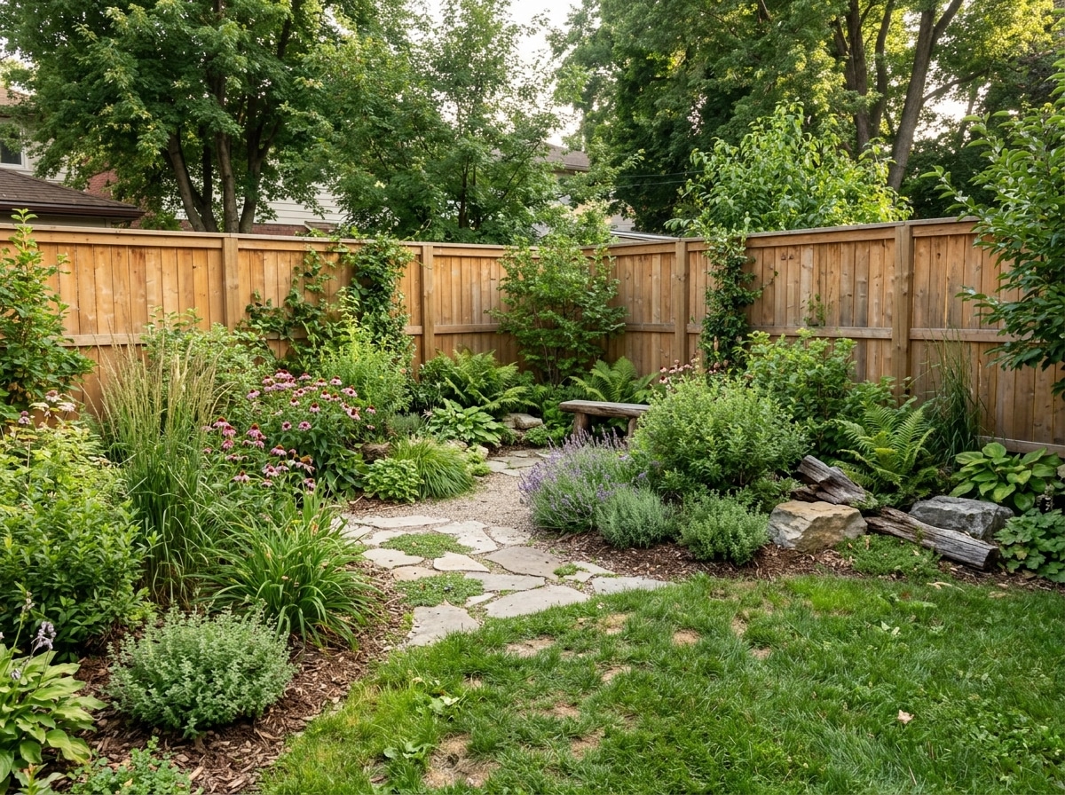 Landscape design in Eco Natural Garden style — Yard by GenRoom AI