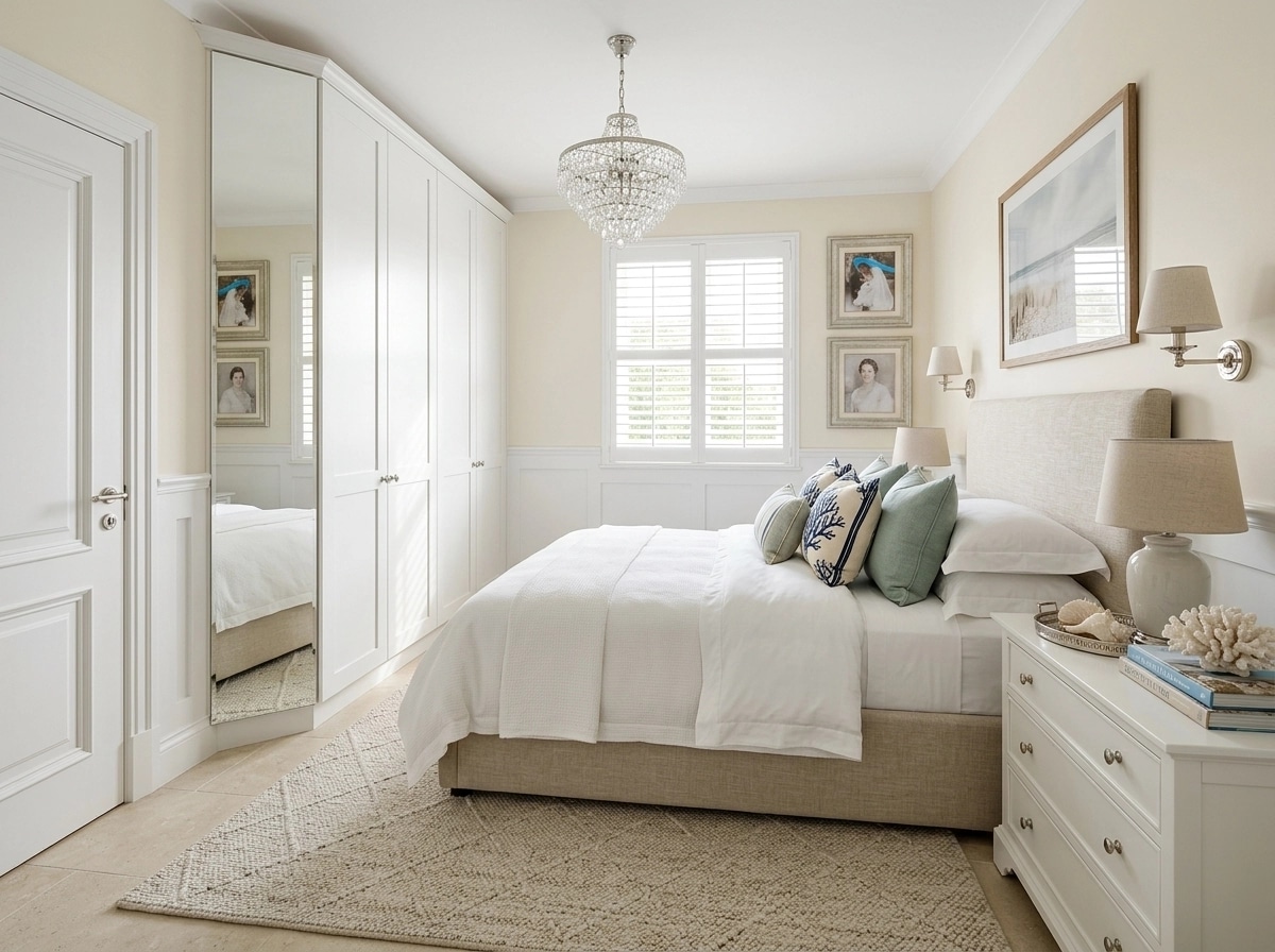 Interior design in Coastal / Hamptons style — Bedroom by GenRoom AI