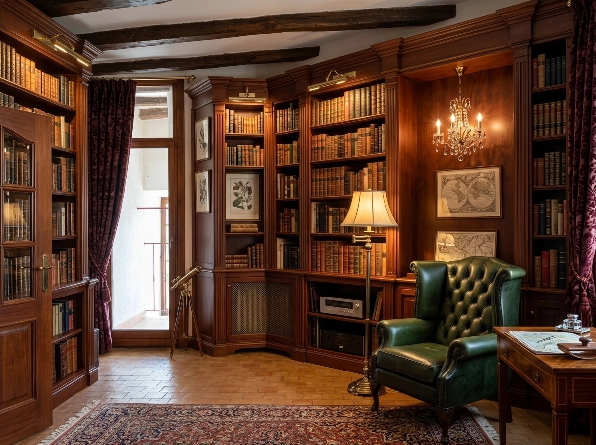 Interior design in Classic style — library by GenRoom AI