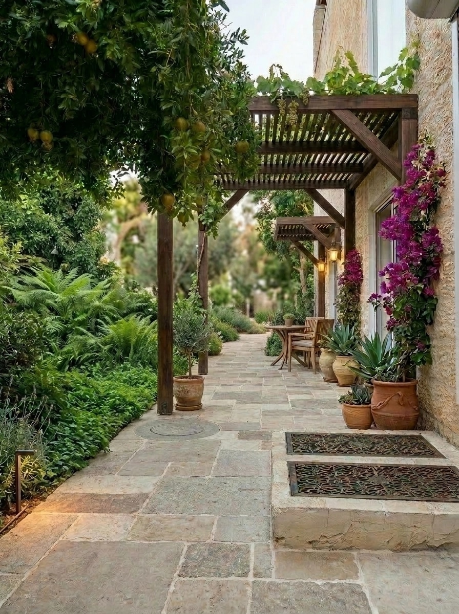 Landscape design in Scandinavian Garden style — Yard by GenRoom AI