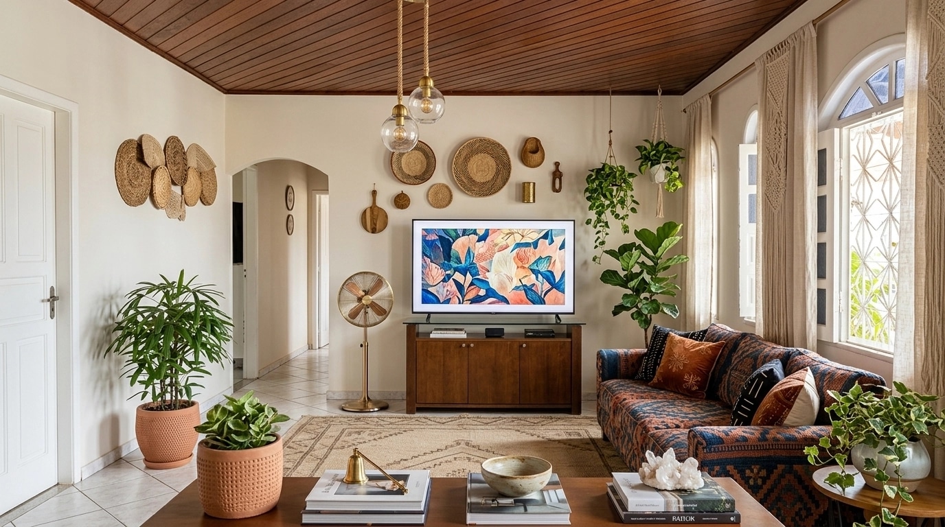 Interior design in Bohemian style — Living Room by GenRoom AI