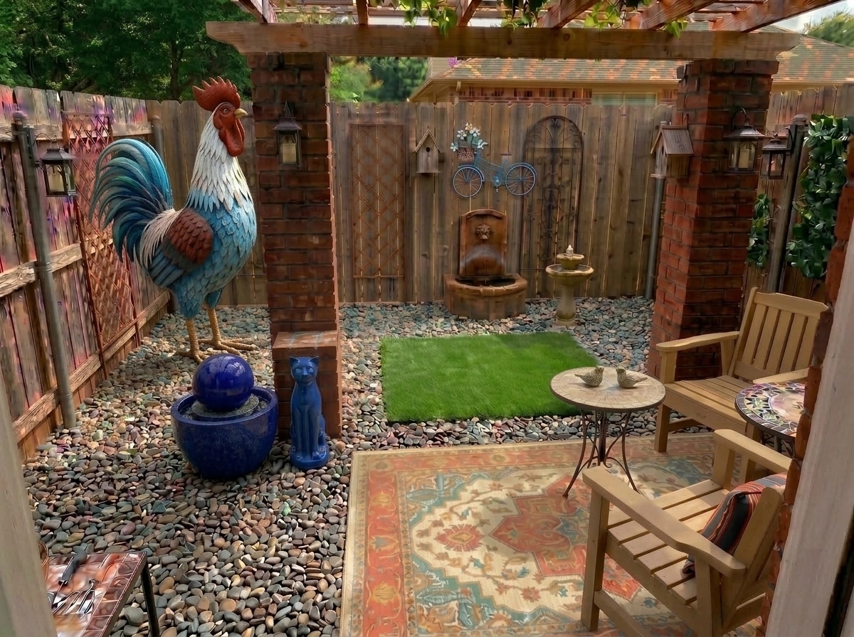 Landscape design in Mediterranean Yard style — Yard by GenRoom AI