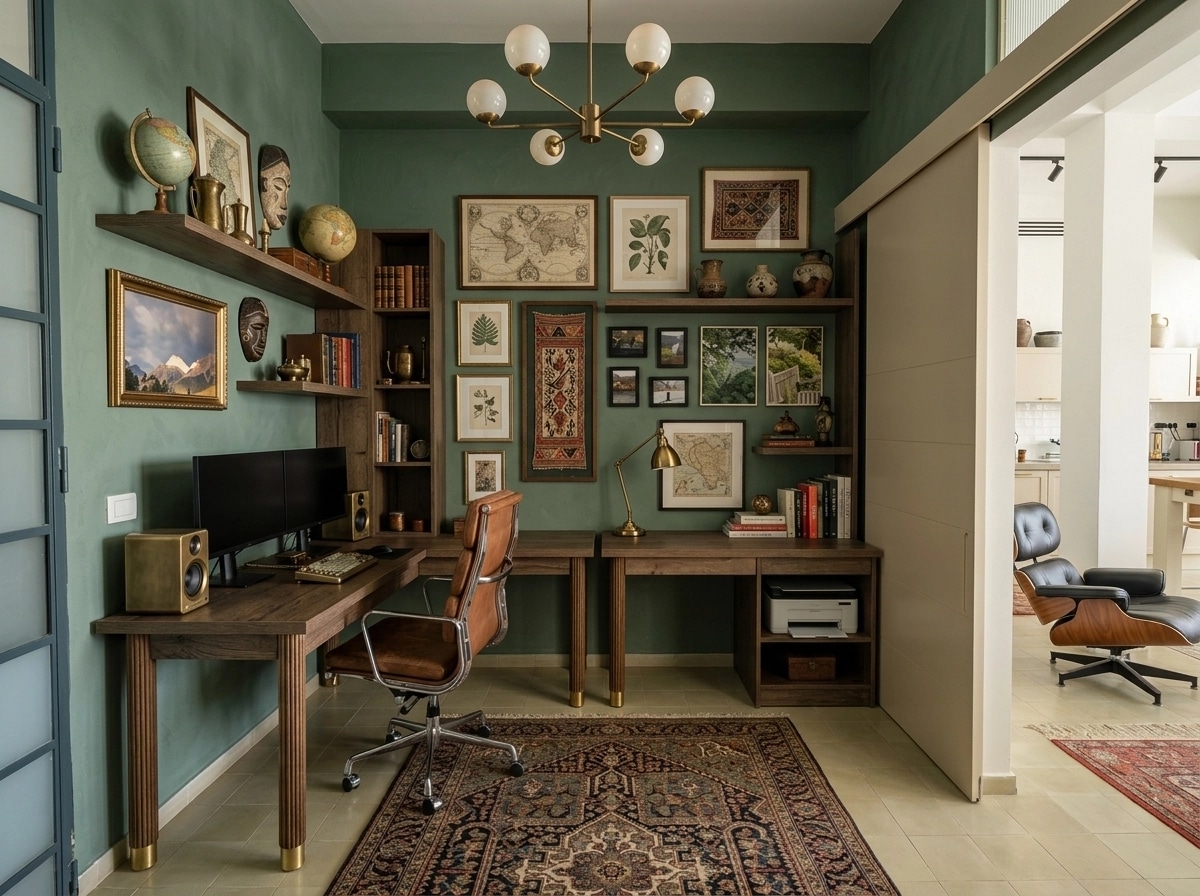 Interior design in Eclectic style — home_office by GenRoom AI